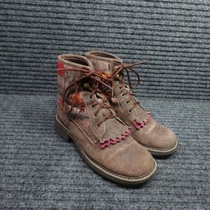Ariat Brown and Pink Ankle Boots